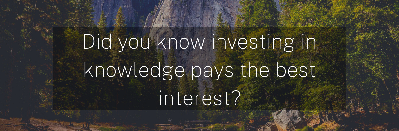 Investing in knowledge