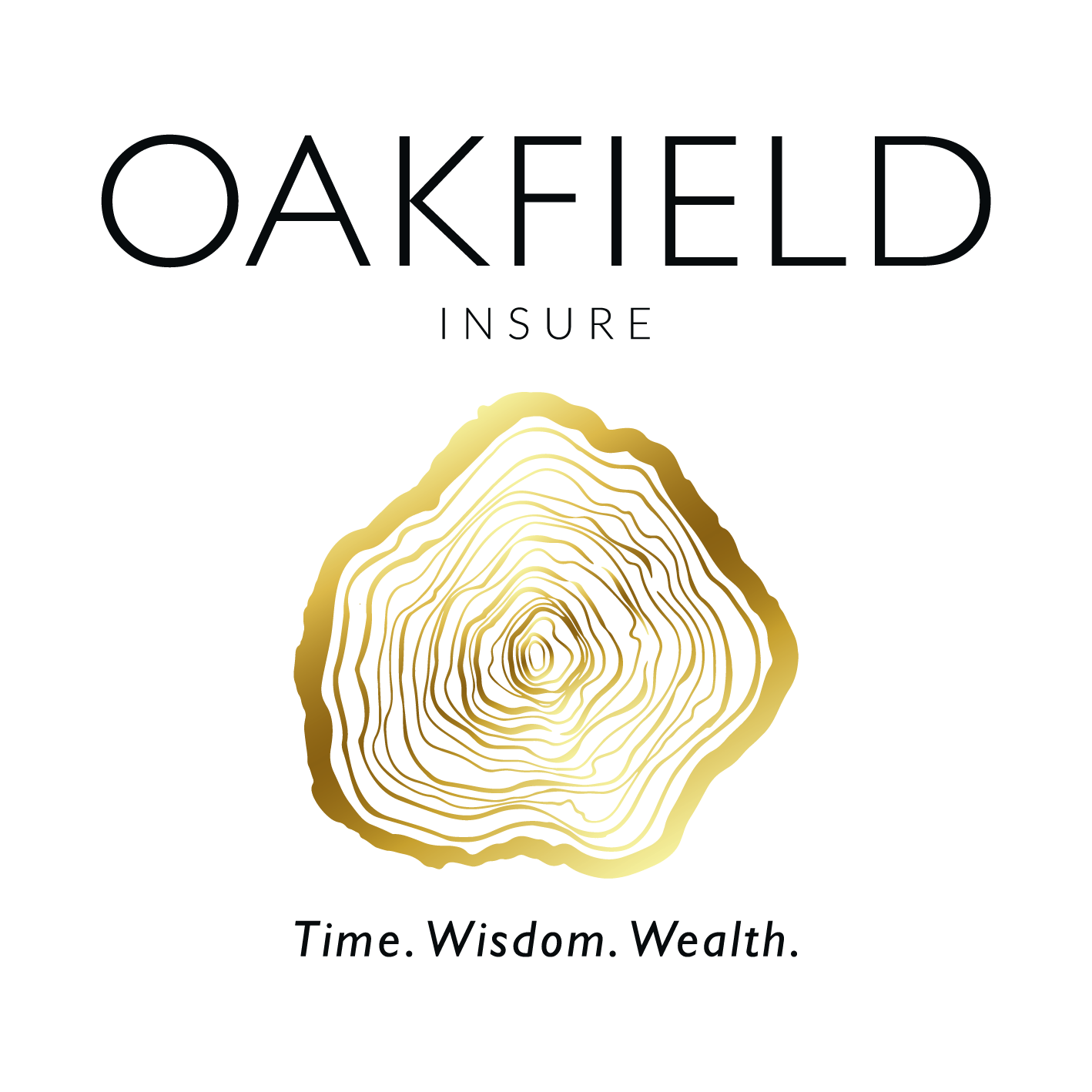 Oakfield Insure - Stacked Logo - White