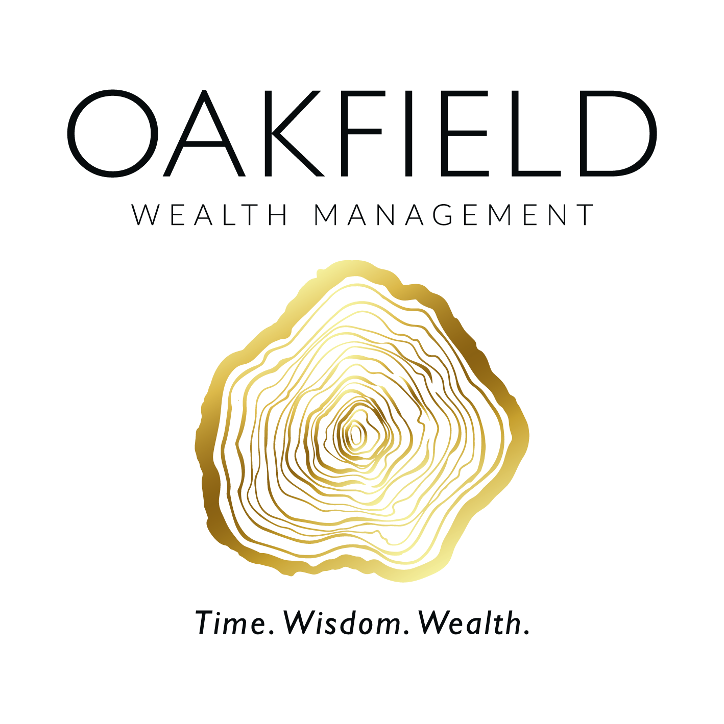 Oakfield Wealth Management - Stacked Logo - White